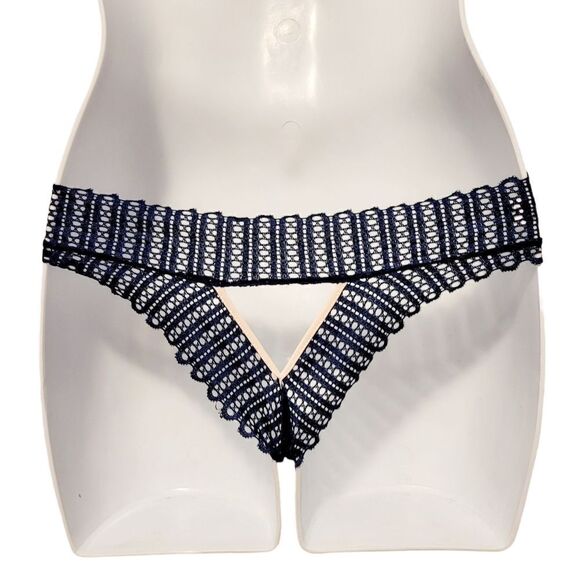 Brand New Sexy Navy Blue with Pink Panties underwear Size: Large - Picture 2 of 4